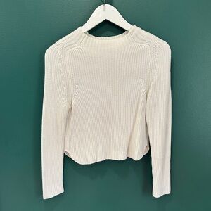 American Apparel White Knit Crop Sweater